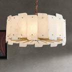 Alabaster Lorry Round Chandelier 20-Inch31"