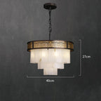 Marble Alabaster Lorry Multi-Layer Classic Chandelier