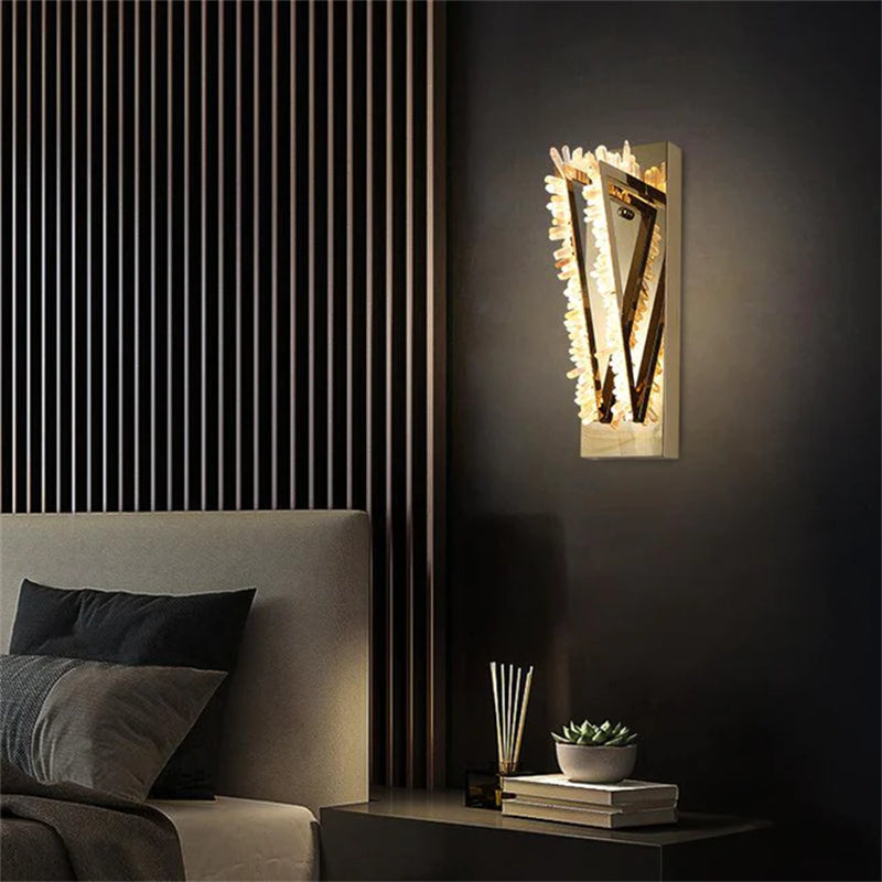 Cervine Wesley Rock Crystal Wall Sconce