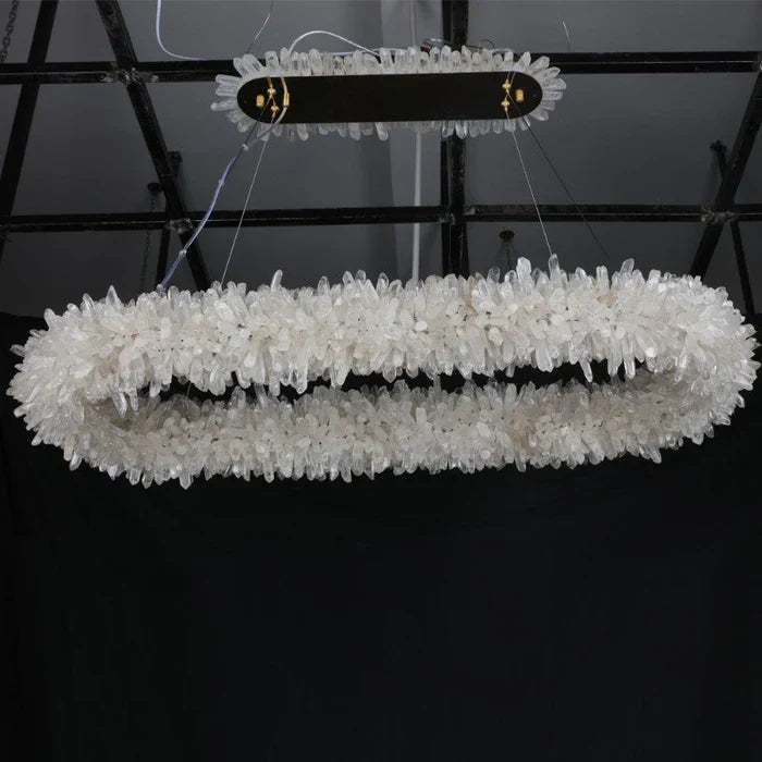 Modern Round / oval / linear / square Natural Crystal Chandelier