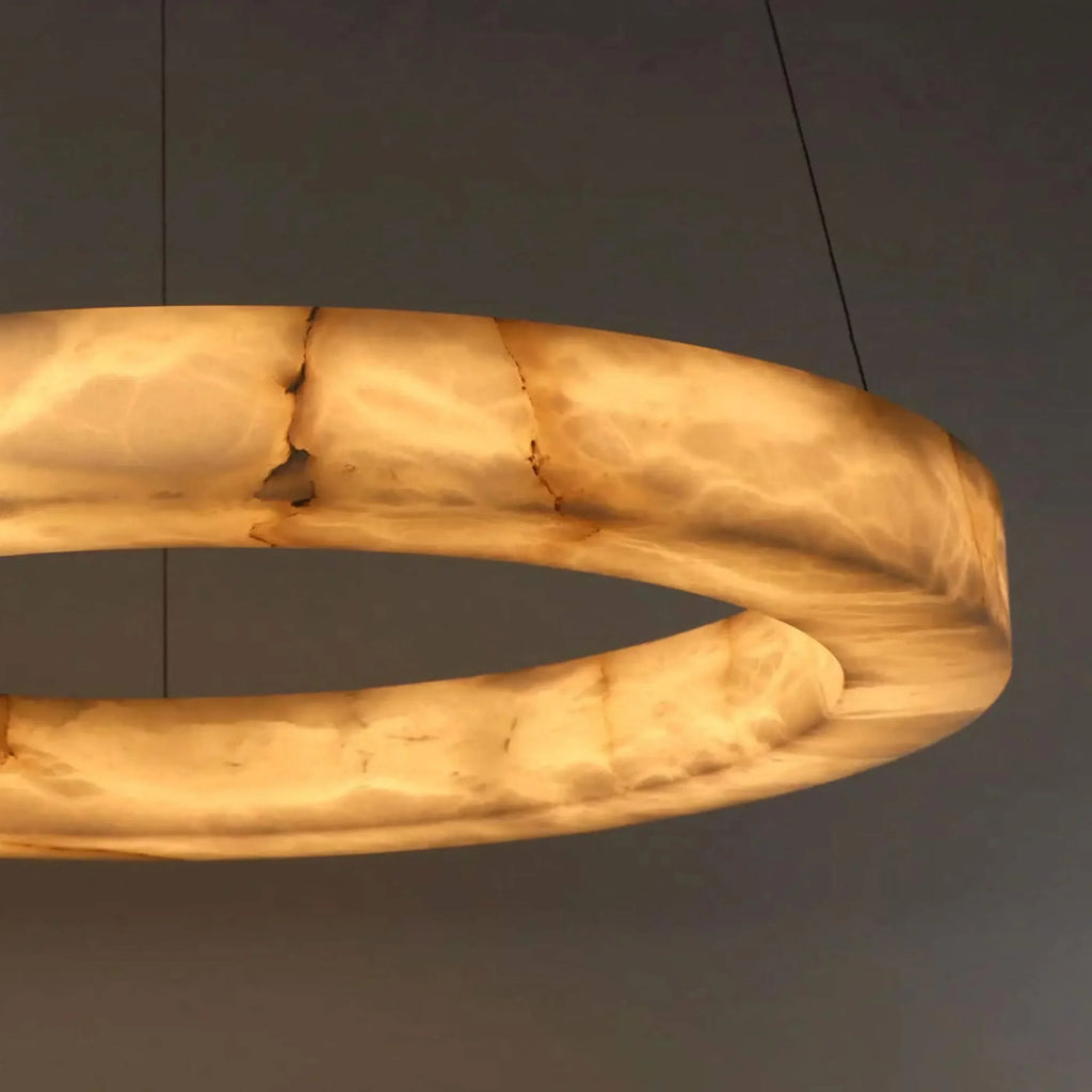Olyra 3-Tier Round Alabaster Chandelier 39-Inch47-Inch59-Inch