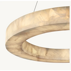 Olyra 3-Tier Round Alabaster Chandelier 39-Inch47-Inch59-Inch