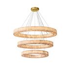 Olyra 3-Tier Round Alabaster Chandelier 39-Inch47-Inch59-Inch