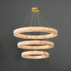 Olyra 3-Tier Round Alabaster Chandelier 39-Inch47-Inch59-Inch