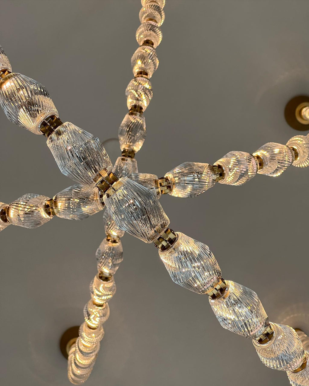 Creative Glass Pearl Necklace Pendnat Chandelier for Living / dining Room / staircase