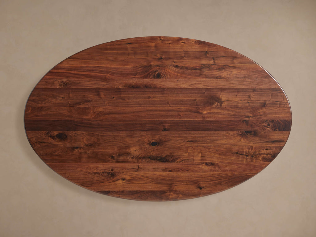 Jacob Oval Dining Table with Vertex Base