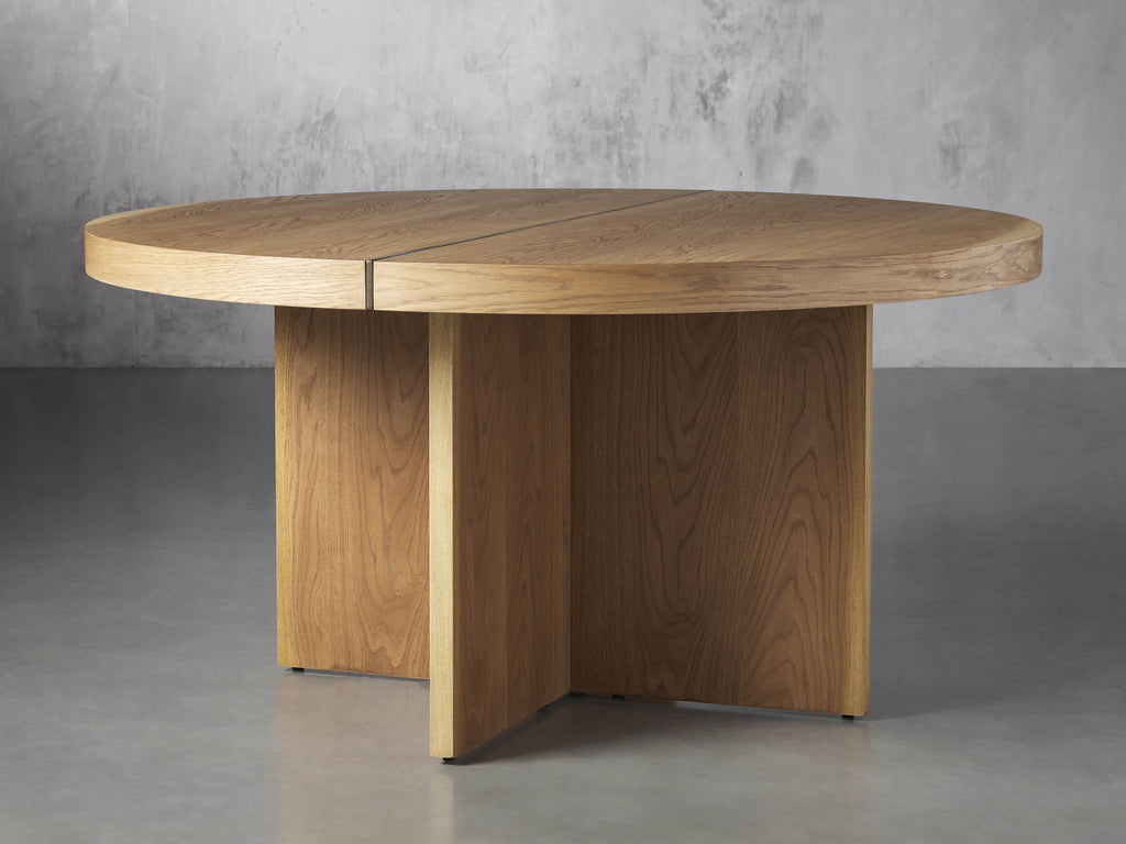 Mihaela 60-InchRound Dining Table in Vin Alb