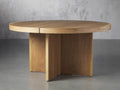 Mihaela 60-InchRound Dining Table in Vin Alb
