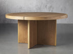 Mihaela 60-InchRound Dining Table in Vin Alb