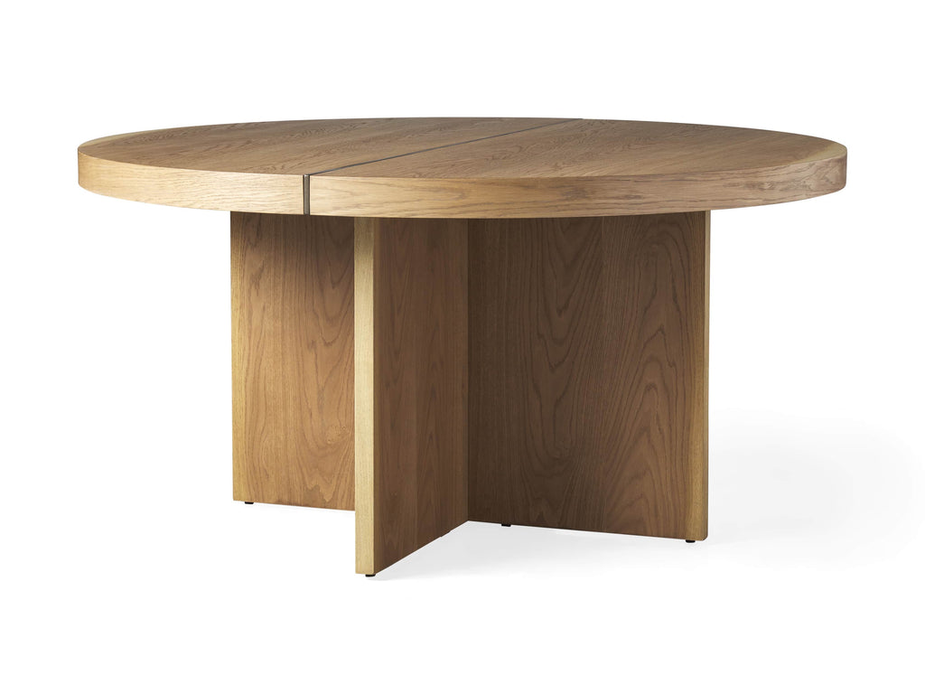 Mihaela 60-InchRound Dining Table in Vin Alb