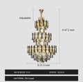 Foyer 3 Layers Extra Large Crystal Chandelier for Living Room Staircase Ceiling Lighting
