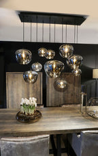 Modern Smoke Gray Glass Lamp Designer Chandelier for Cafe / kitchen Island / dining Room Style B