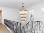 Large Elegant Multi-Layers Glam Glass Chandelier for High-Ceiling Staircase / entryway / living / meeting Room