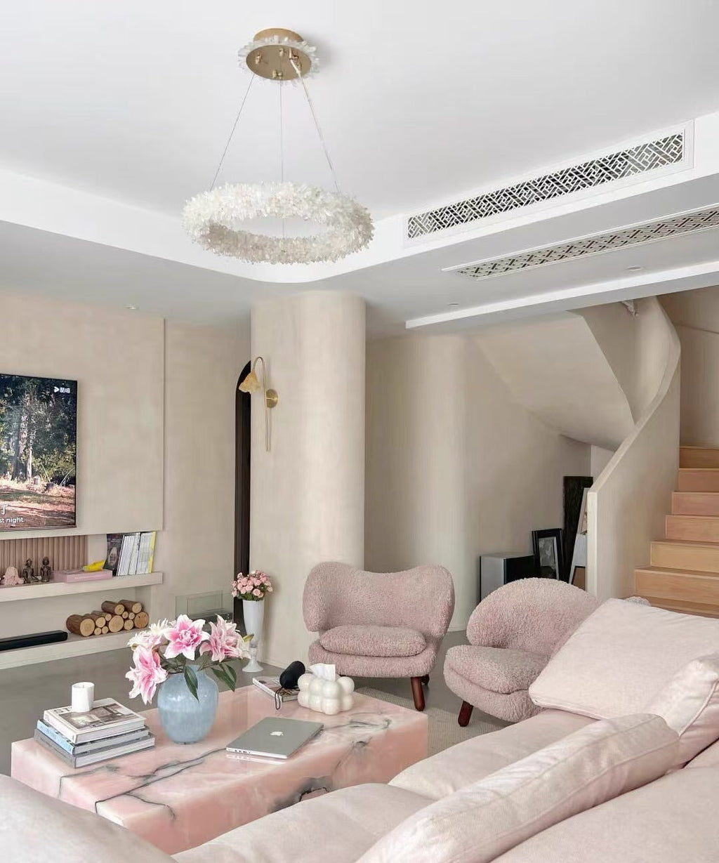 Modern Round / oval / linear / square Natural Crystal Chandelier