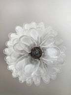 Murano Glass Chandelier – 75 Petals – Transparent