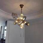 Glass Chandelier Italian Light Luxury Light for Dining Room / living Room
