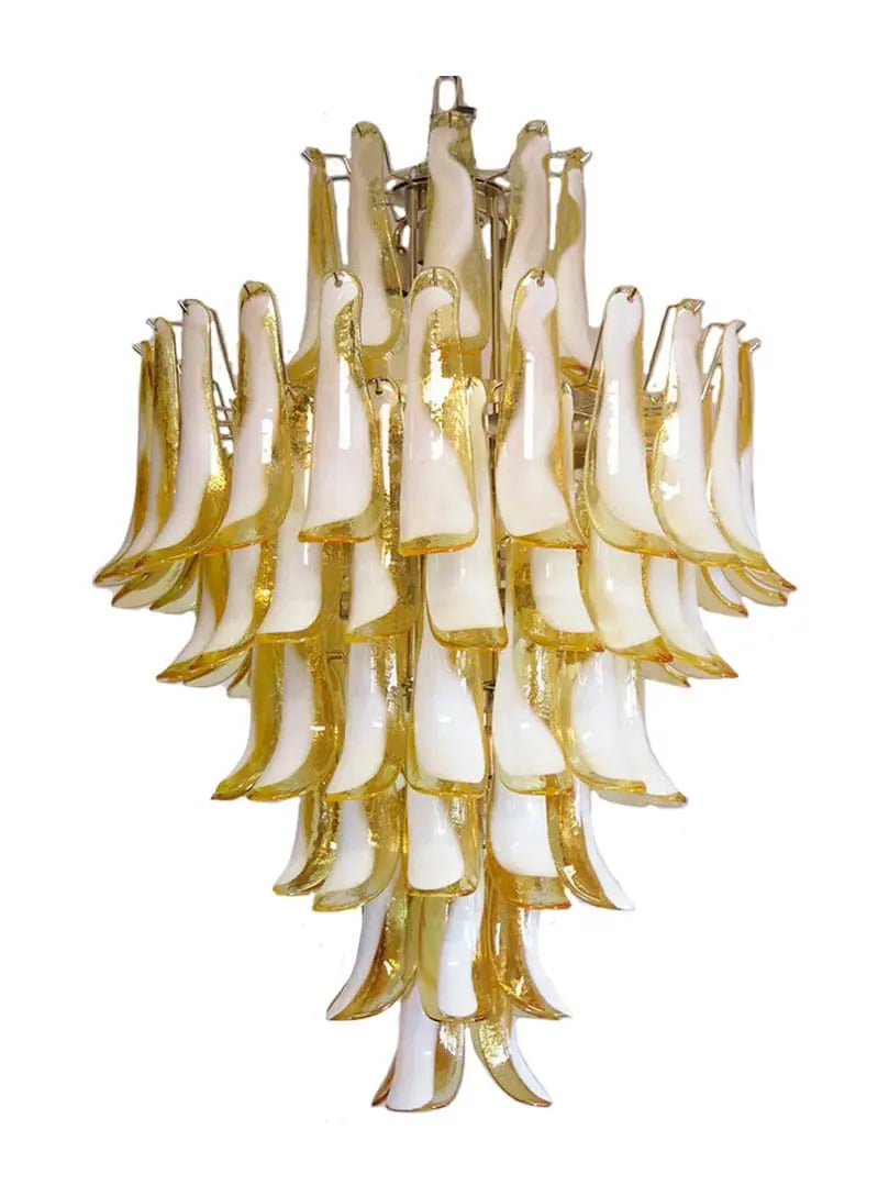 Murano Glass Chandelier – 85 Petals – Caramel