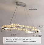 Modern Luxury Crystal Pendant Irregular Rings Chandelier Suit for Living / dining Room / bedroom