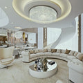 Light Luxury Round / oval Flush Mount Crystal Chandelier