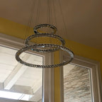 Light Luxury 5 / 6 / 7 Rings Crystal Chandelier for Staircase / foyer / villa