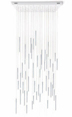 Bellini Square Tri-Tone Tubular Pendant Light Chandelier