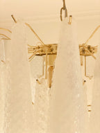 Murano Chandelier – Drop – 41 Glasses – Opalino