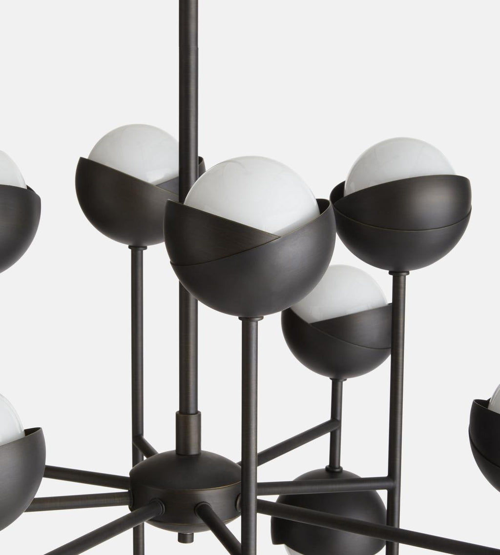 Seed Blackened Brass Chandelier 63-Inchh