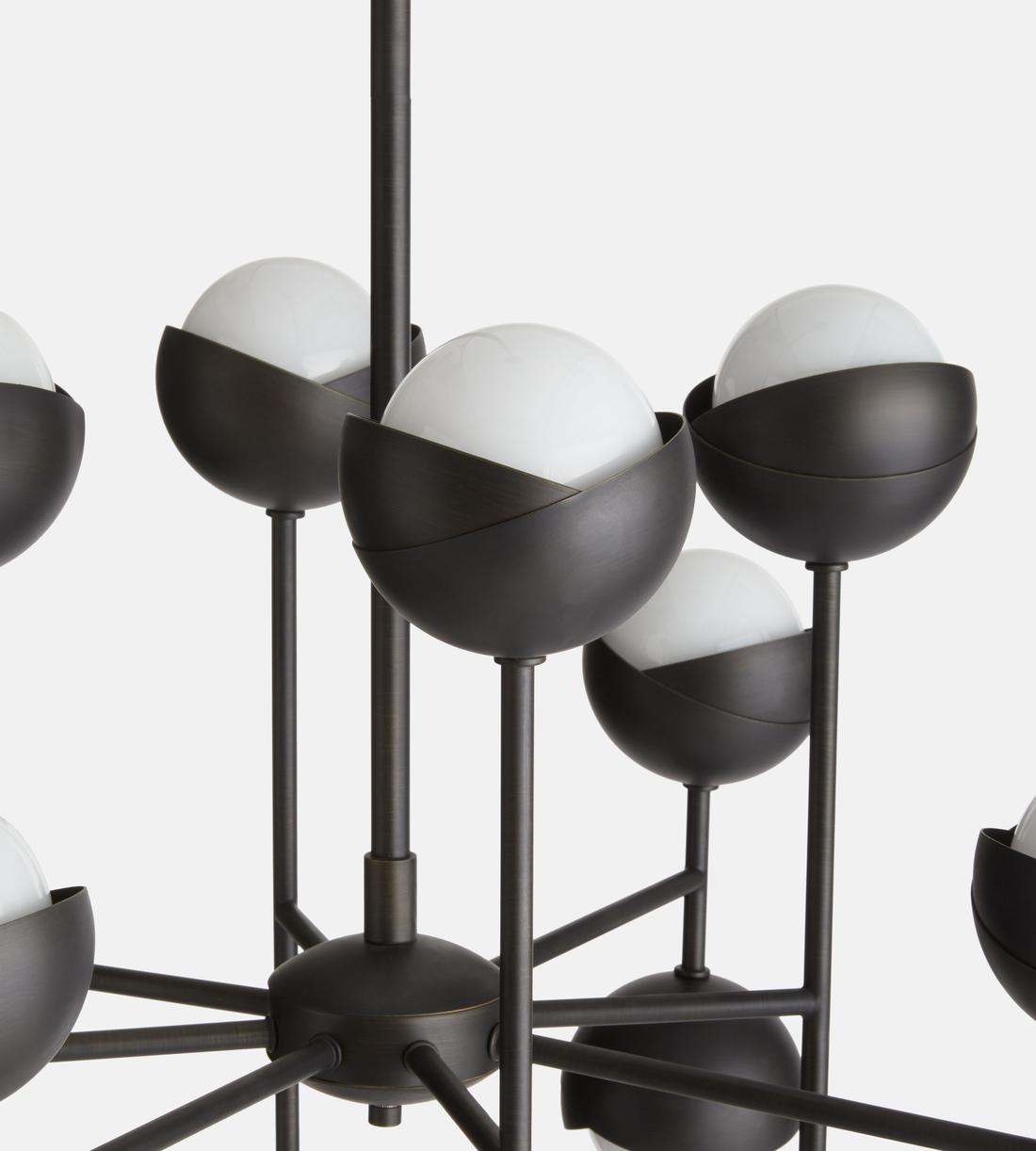 Seed Blackened Brass Chandelier 63-Inchh
