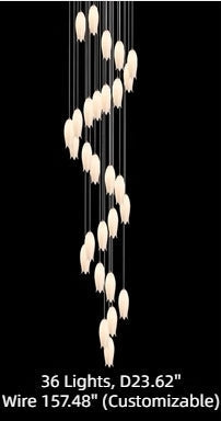 Elegant Flower Chandelier for Foyer / Staircase