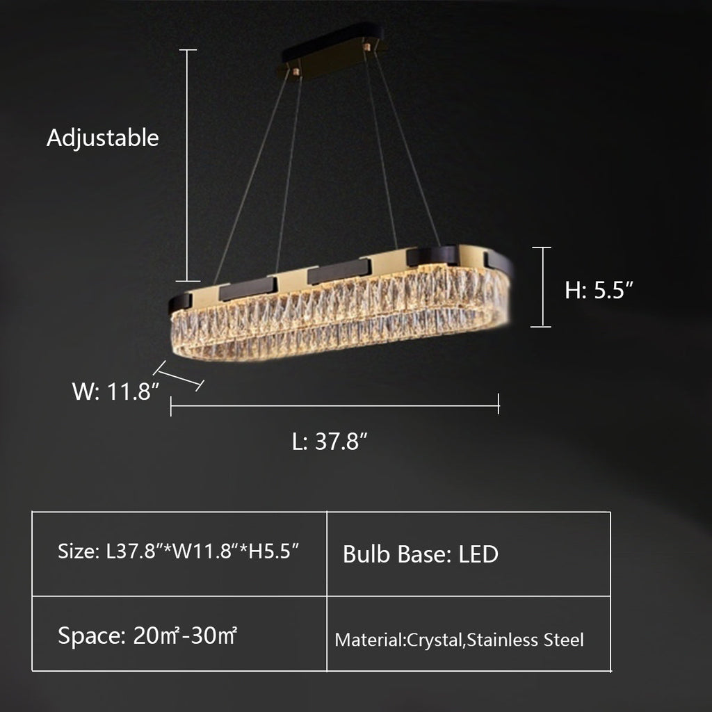New Designer Recommended Modern Light Luxury Round / oval Crystal Chandelier for Living Room / dining Room