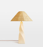 Ceramic Table Lamp with Rattan Shade - Erhaus product image 2