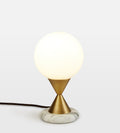Small Marble Table Lamp with White Glass Shade - Erhaus product image 1