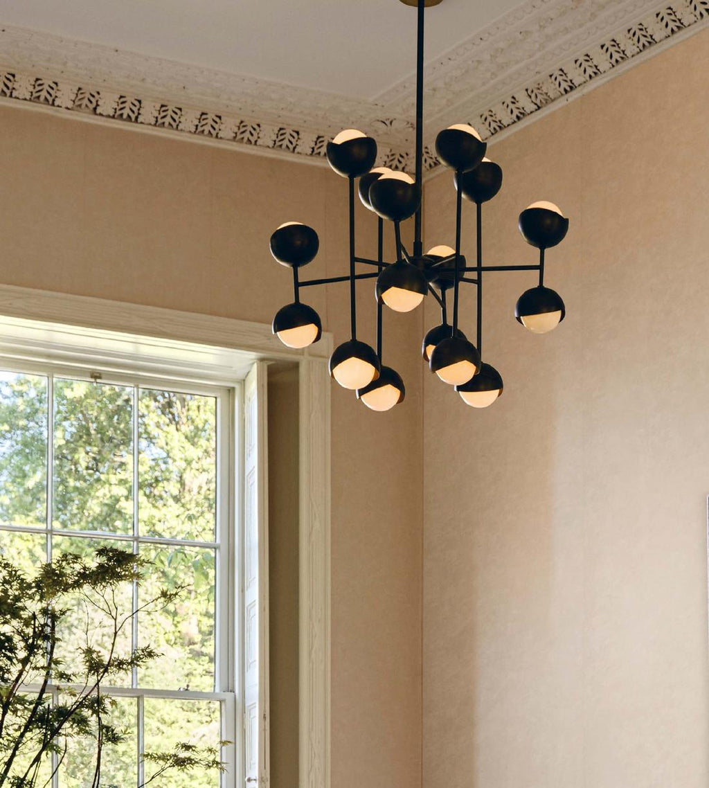Seed Blackened Brass Chandelier 63-Inchh