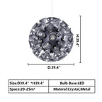 Extra Large Artistic Globe Morning Glory Chandelier Modern Designer Chalice Suspension Pendant Light for