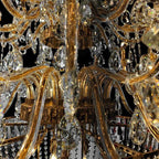 Extra Large European-Style Multi-Layers Candle Luxury Crystal Chandelier Gold Art Foyer / staircase Decorative