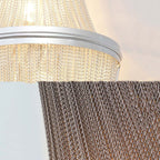 Tassel Aluminum Chain Wall Sconce in Living Room