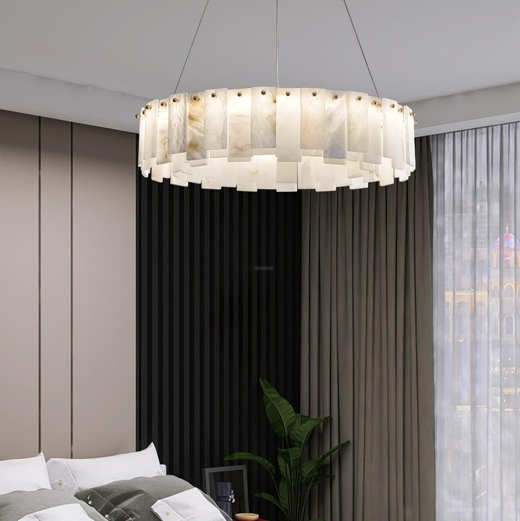 Halos Alabaster Round / square Chandelier