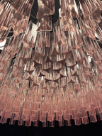 Murano Glass Chandelier – Triedri Round – 265 Prisms – Pink