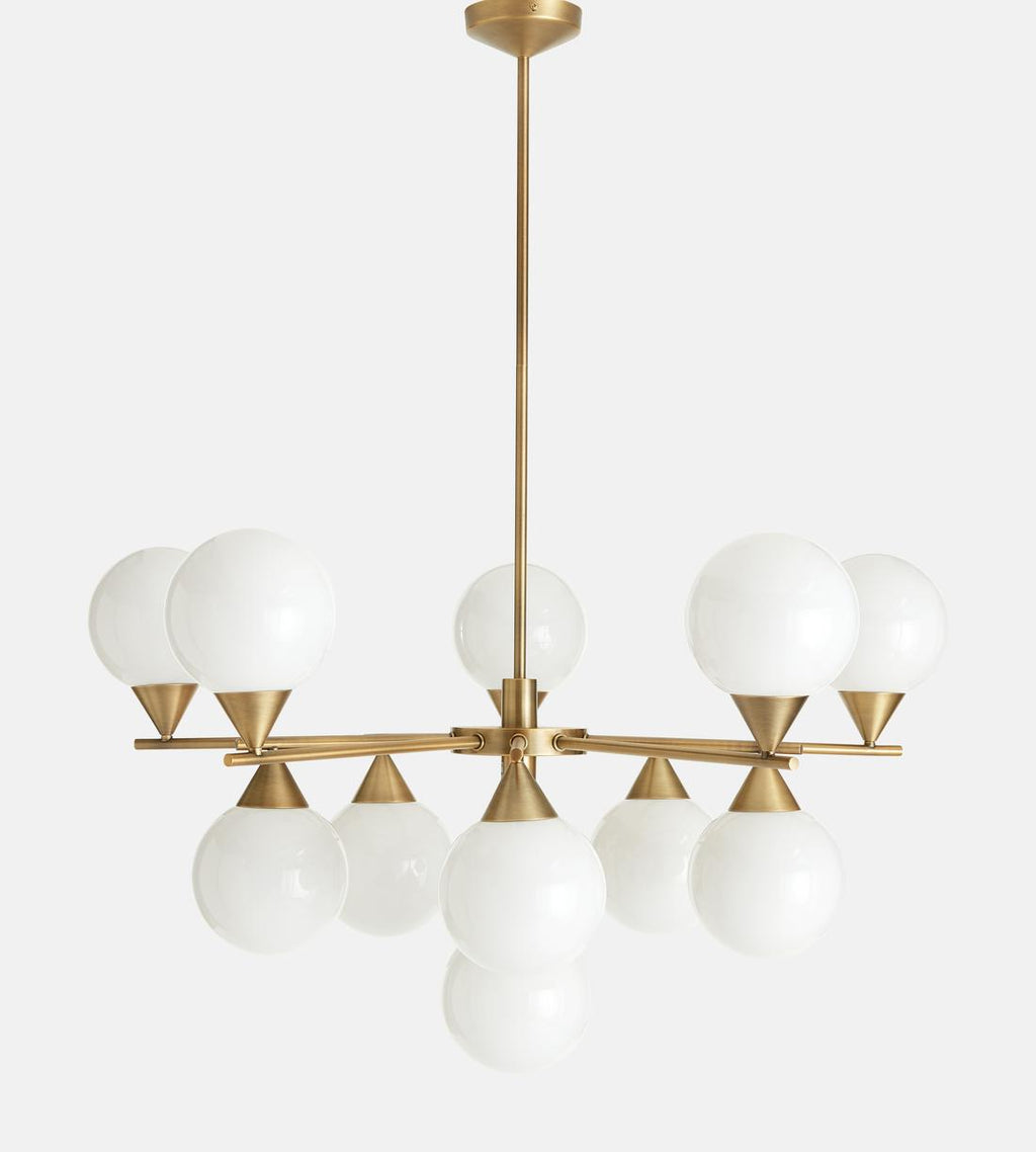Spindle Glass Chandelier 35.4-Inchw
