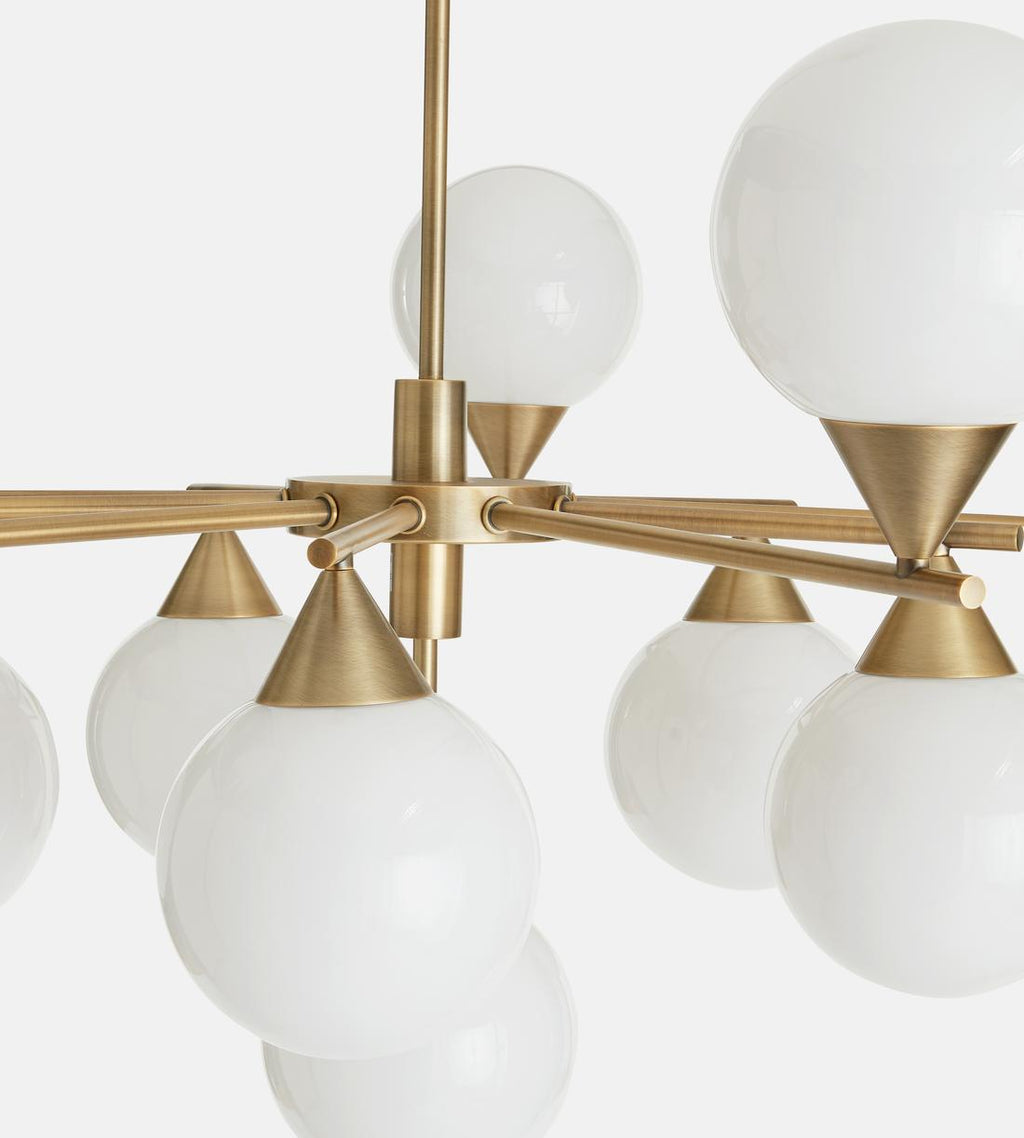 Spindle Glass Chandelier 35.4-Inchw