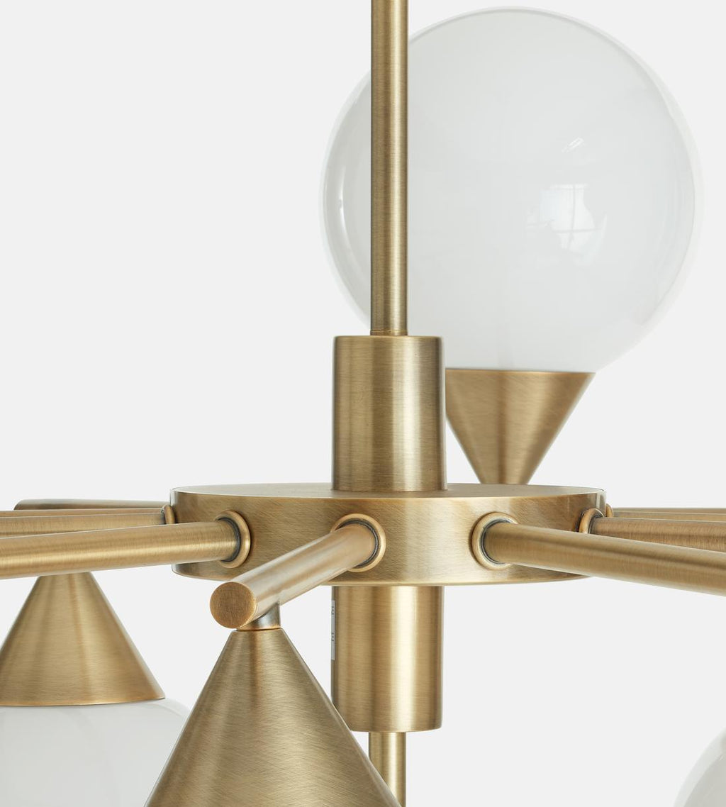 Spindle Glass Chandelier 35.4-Inchw
