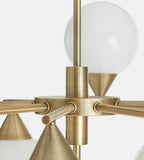 Spindle Glass Chandelier 35.4-Inchw