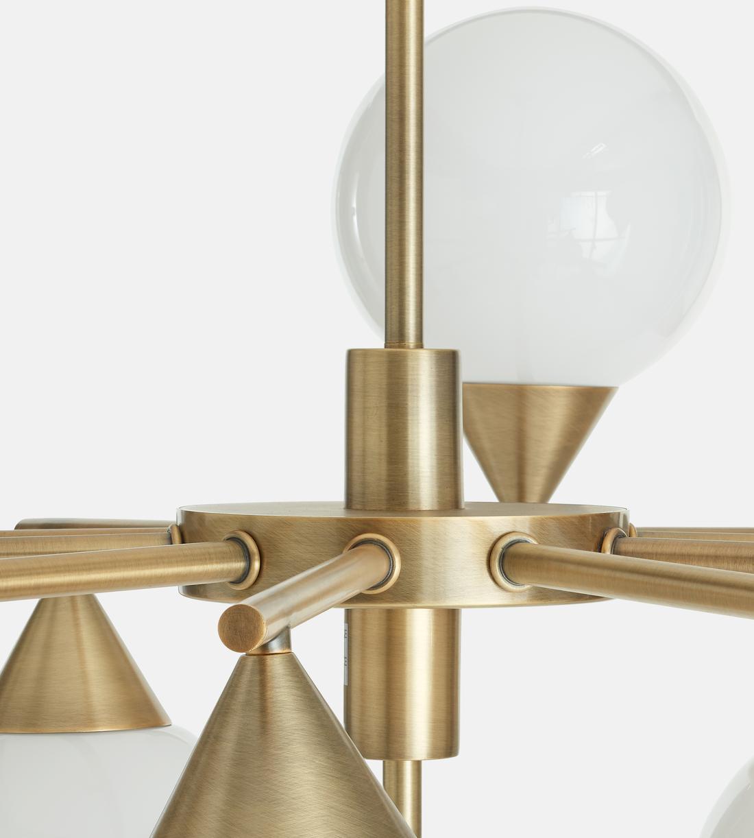Spindle Glass Chandelier 35.4-Inchw