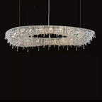 Unique Foyer Crystal Chandelier Luxury Hallway Ceiling Lamp Living Room Hanging Light Decor for Entryway