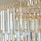 Luxury 3-Layer Round Crystal Chandelier with K9 Crystal and Metal Finish for Living Room and Foyer