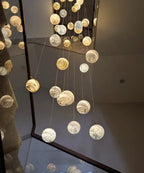 Nordic Planet Multi-Light Globe Staircase Chandelier