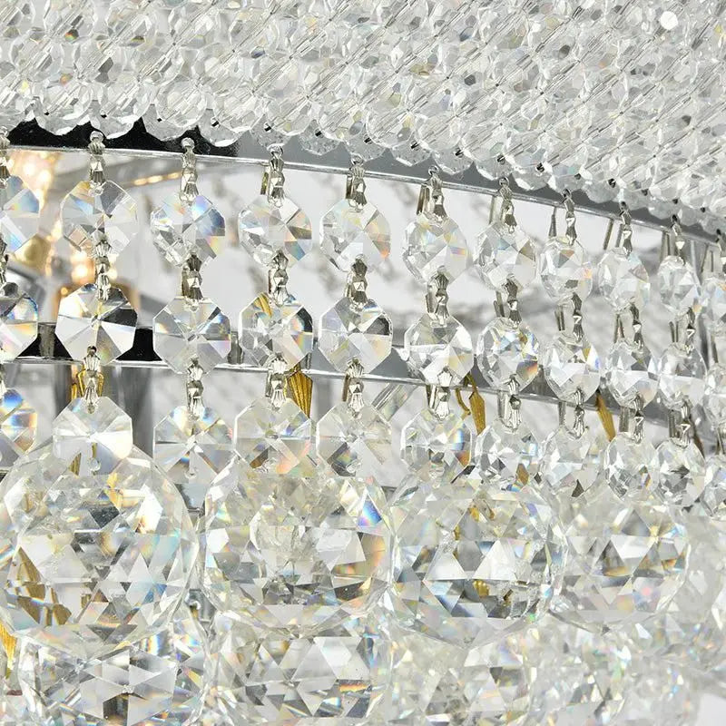 Kaler Elegant Luxury Living Room Three Tier Crystal Chandelier 30-Inch