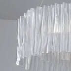 Modern Minimalism Pleated Acrylic Ring Round Ceiling Light for Living / Ding Room / Bar