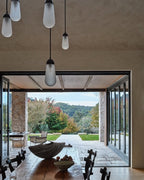 Modern Floating Pears-Inspired Frosted Glass Pendant for High-Ceiling