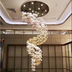 Modern Artistic Unique Golden Dragon Egg Pendant Ceiling Light for Staircase / Sales Center / Hotel